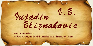 Vujadin Bliznaković vizit kartica